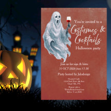 Skrämmande spökkostymcocktail Halloween-fest