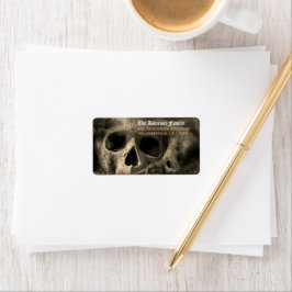 Skrämmande Spökskalle Halloween Returadress Adressetikett