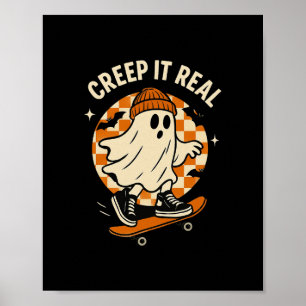 Skrämmande spökskateboardåkning - gör det verkligt poster