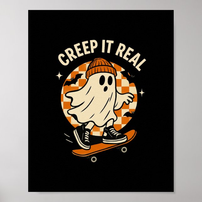 Skrämmande spökskateboardåkning - gör det verkligt poster (Framsidan)