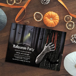 Skrämmande spökskog Halloween-inbjudan Inbjudningar