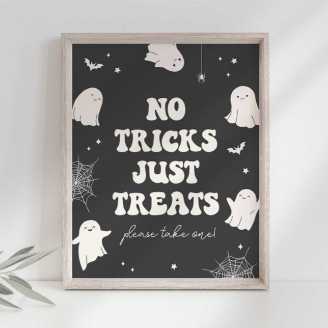 Skrämmande spökskylt för Halloween med texten Inga Poster (Skapare uppladdad)