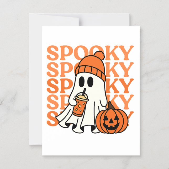 Skrämmande spökstämning magnetisk inbjudningskort (Framsida)