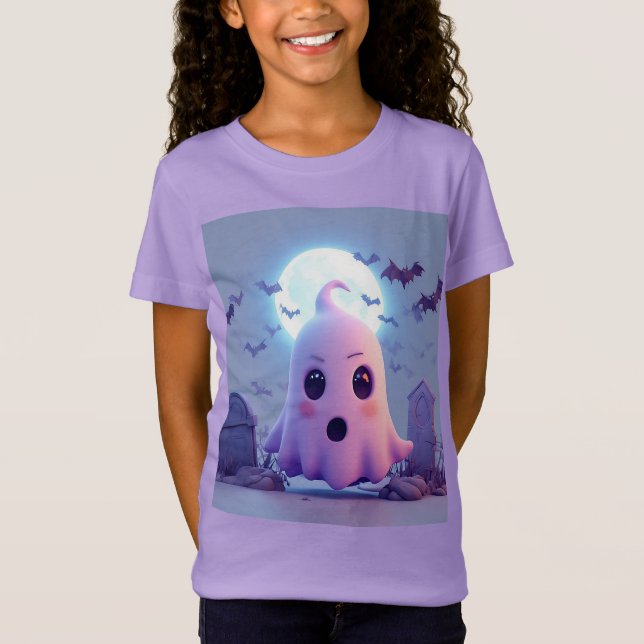 Skrämmande spökteckning med fladdermöss t shirt (Framsida)
