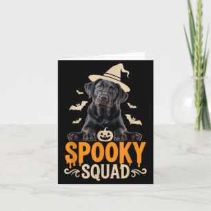 Skrämmande Squad Halloween Svart Labrador Dräkt Fö Kort