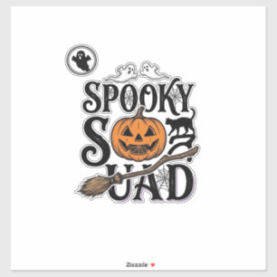 Skrämmande Squad Tröja Vintage Halloween Grupp Des Klistermärken