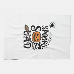 Skrämmande Squad Tröja Vintage Halloween Grupp Des Kökshandduk