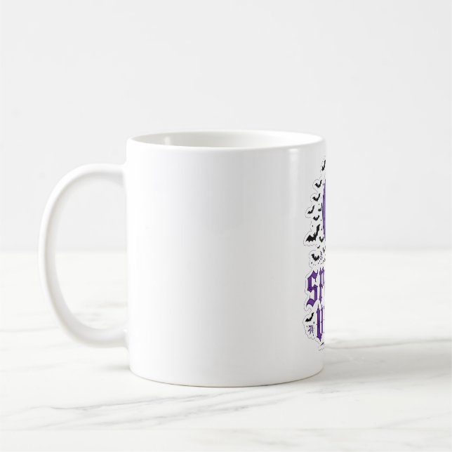 Skrämmande stämning Fladdermus Halvmåne Halloween Kaffemugg (Vänster)