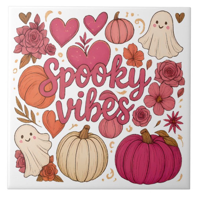 Skrämmande stämning - Halloween  Kakelplatta (Framsidan)