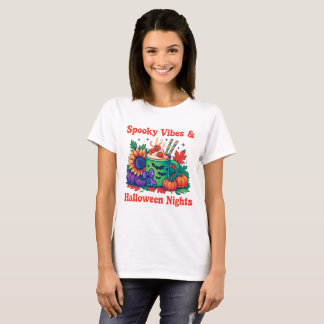 Skrämmande stämning Halloween-natt Rollig T-shirt