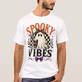 Skrämmande stämning Söt retro Halloween T-Shirt