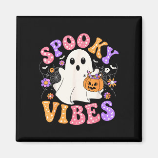 Skrämmande stämning söt spök jack-o-lampa retro magnet