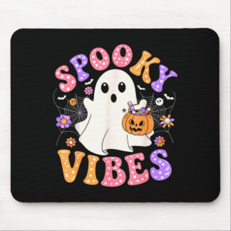 Skrämmande stämning söt spöke jack-o-ljusstake ret musmatta