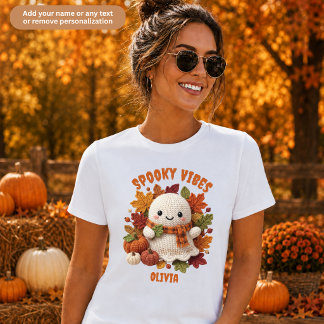 Skrämmande stämningar Falska virkade spökfamilj ma T Shirt