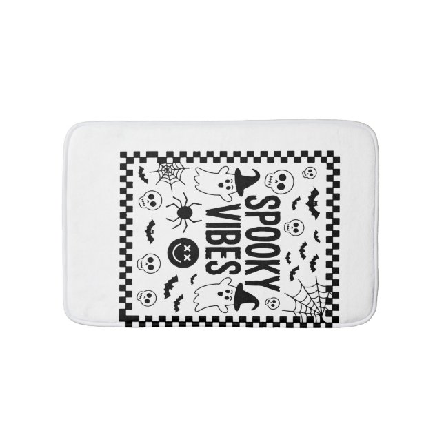 Skrämmande stämningar Retro Halloween Badrumsmatta (Framsidan)