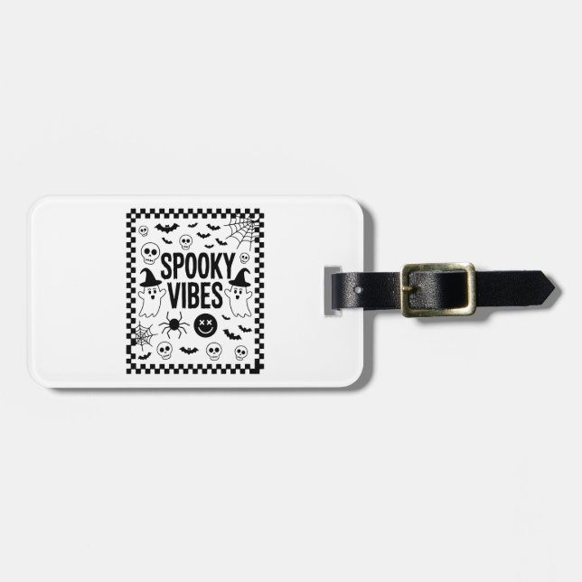 Skrämmande stämningar Retro Halloween Bagagebricka (Horisontell Framsida)