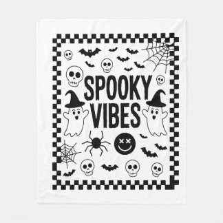 Skrämmande stämningar Retro Halloween Fleecefilt
