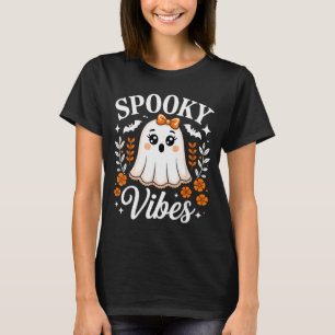 Skrämmande stämningar Spöke Retro Groovy Halloween T Shirt