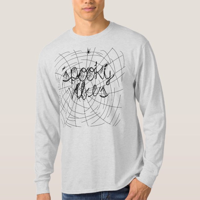Skrämmande stämnings abstrakta spindlar t shirt (Framsida)
