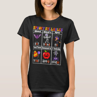 Skrämmande stavelses lärare rolig Halloween T Shirt