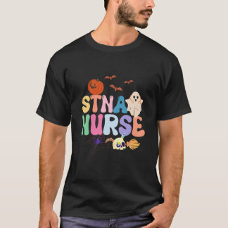 Skrämmande STNA Sjuksköterska Liv Ghost Halloween  T Shirt