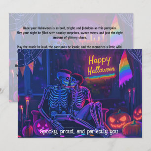 🌈🎃Skrämmande, stolt och perfekt du HBTQ-kort Inbjudningar