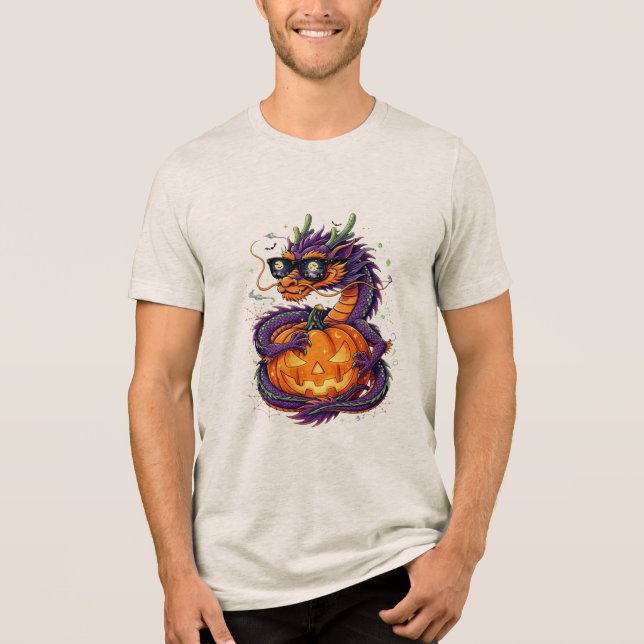 Skrämmande & Stylish: Halloween-draken T Shirt (Framsida)