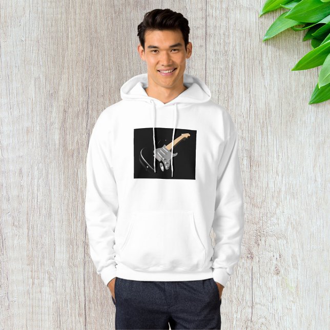 Skrämmande, svart, elektriskt Guitar Musical Instr Hoodie (Skapare uppladdad)