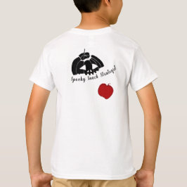 Skrämmande svart siluett av häxa och pumpa t shirt