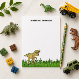 Skrämmande T-Rex Dinosaurie Pojk Namn Anteckningskort