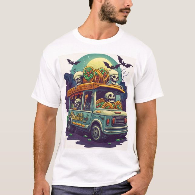 Skrämmande Tacobilen T Shirt (Framsida)