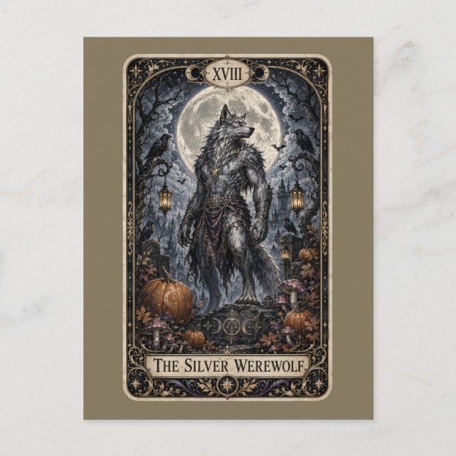 Skrämmande Tarot Helg Vykort (Framsida)