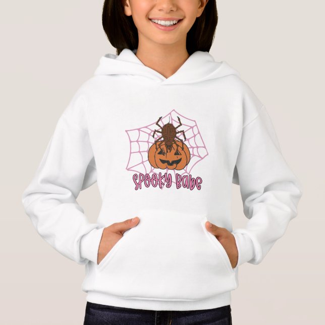 Skrämmande tjej Halloween T Shirt (Framsida)