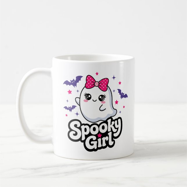 Skrämmande tjej kaffemugg (Vänster)