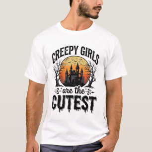 Skrämmande tjejer är de sötaste Halloween vektor d T Shirt
