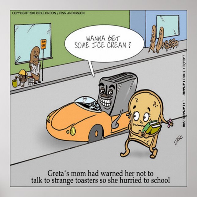 Skrämmande Toast Funny Affisch (Framsidan)