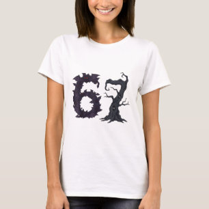 Skrämmande träd och skrämd Ts Rolig lärare 67 Hall T Shirt