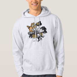 Skrämmande trädgård med skelettkoala och groda hoodie
