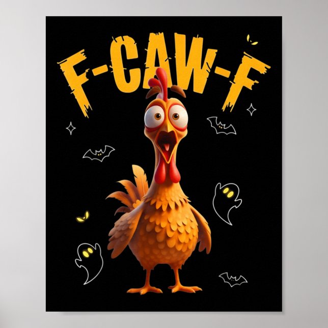 Skrämmande Tupp F-kra-kra-f Spöke  Poster (Framsidan)