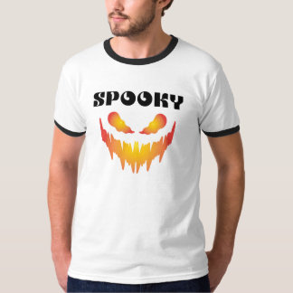 Skrämmande typografi Halloween Basic Ringer T-Shir T Shirt