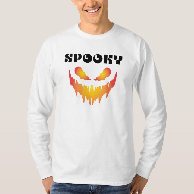 Skrämmande typografi Halloween Basic sweatshirt T Shirt (Framsida)