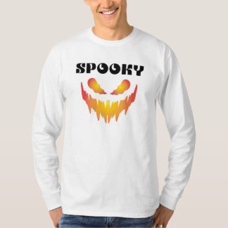 Skrämmande typografi Halloween Grundläggande Lång T Shirt