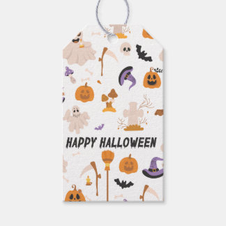 Skrämmande typografi Halloween-presentkort Presentetikett