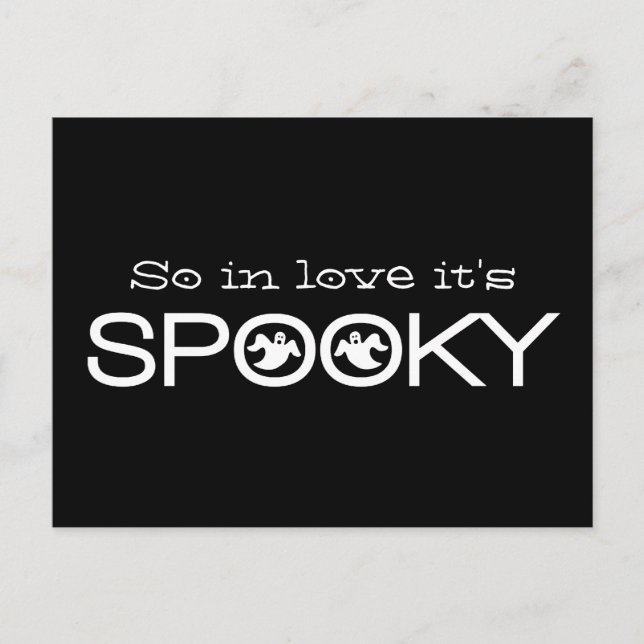 Skrämmande typografi Halloween Spara datum Postkor Meddelande Vykort (Framsida)
