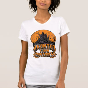Skrämmande universitets T-shirt i vintage Hallowee