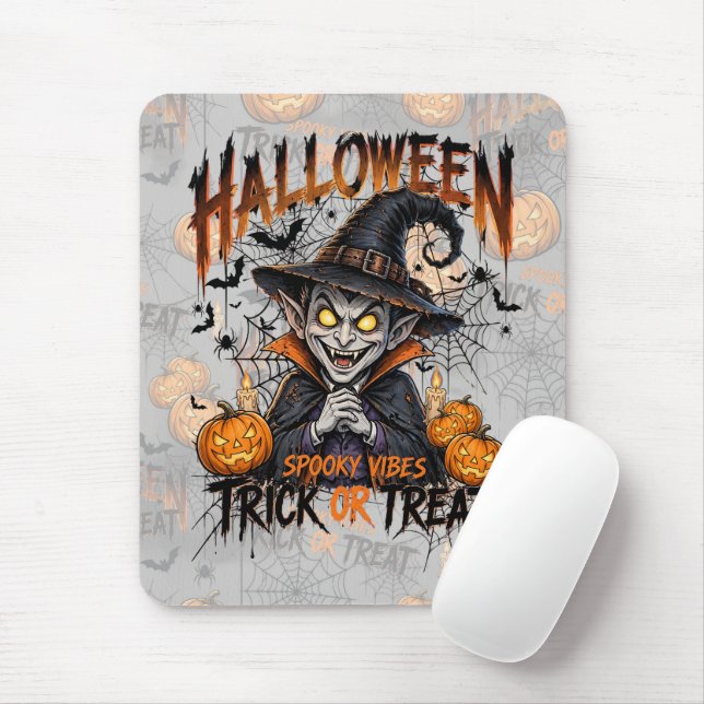 Skrämmande Vampyr Halloween Musmatta (Med mus)