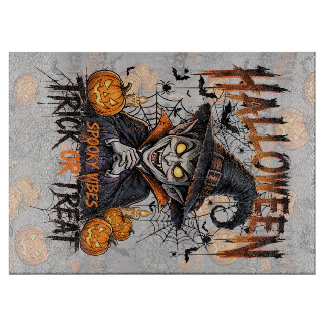 Skrämmande Vampyr Halloween Skärbräda (Framsidan)