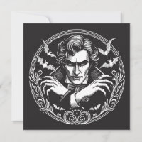 Skrämmande Vampyr Vintage Skräckillustration