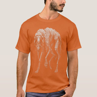 Skrämmande varg får skräckskräck folklore gotisk a t shirt