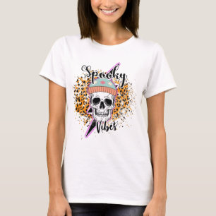 Skrämmande vibbar Leopard Halloween T Shirt